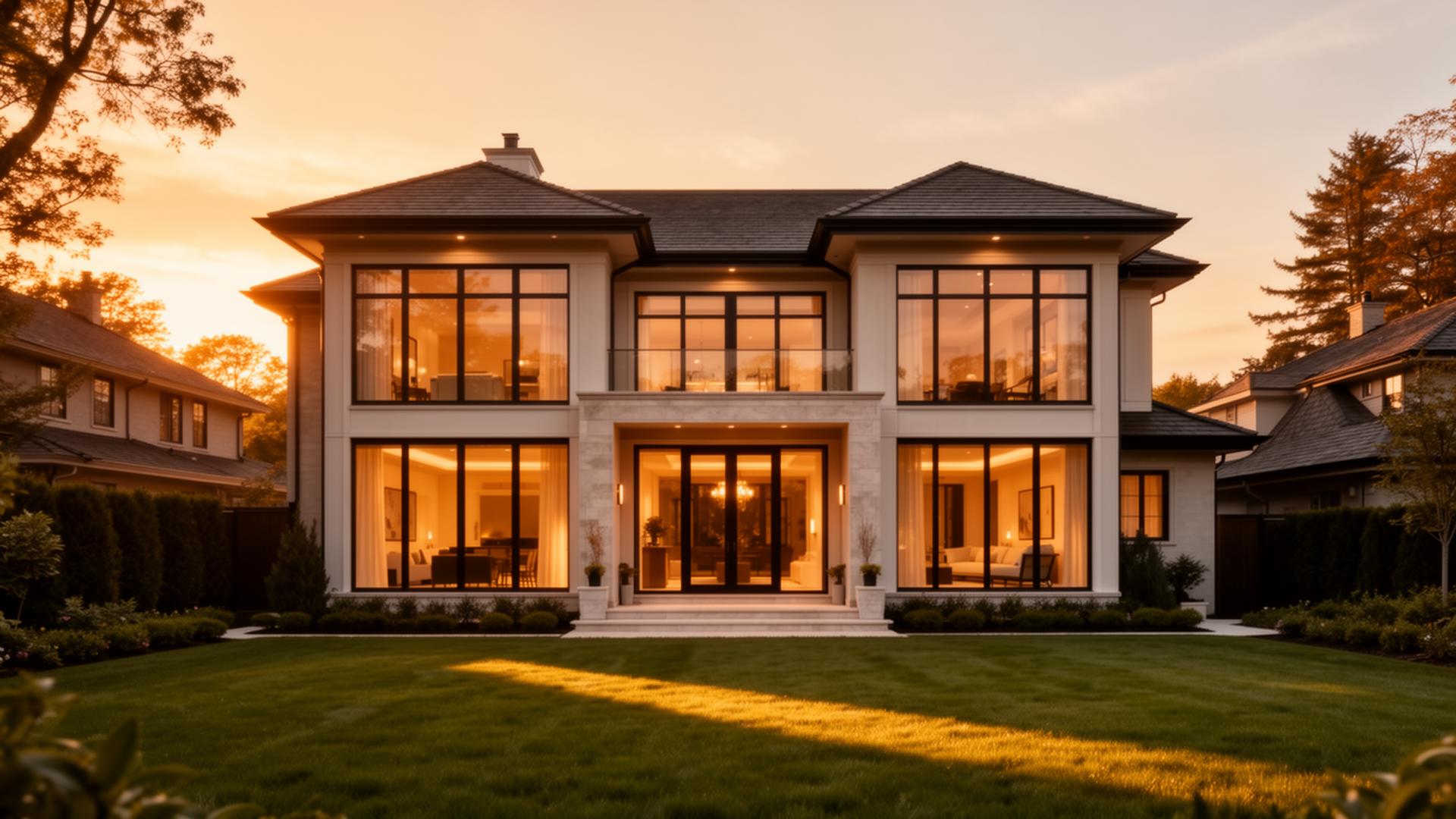 Luxury BYTS Homes property at golden hour
